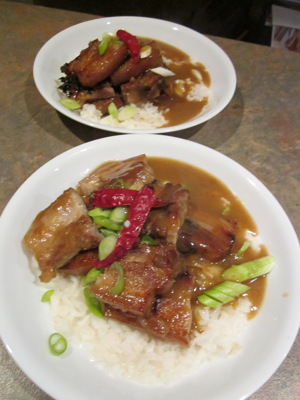 spicy pork Asian orange